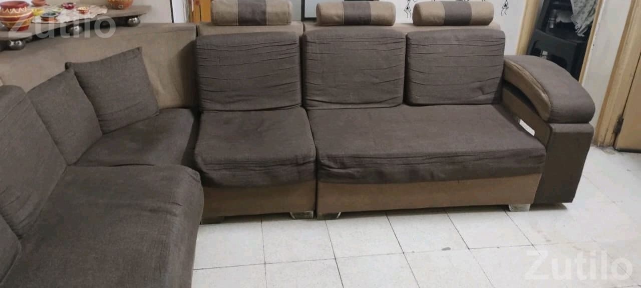 6 Seater Wooden Frame Sofa Set - સોફા સેટ - અમદાવાદ શહેર - Image 3