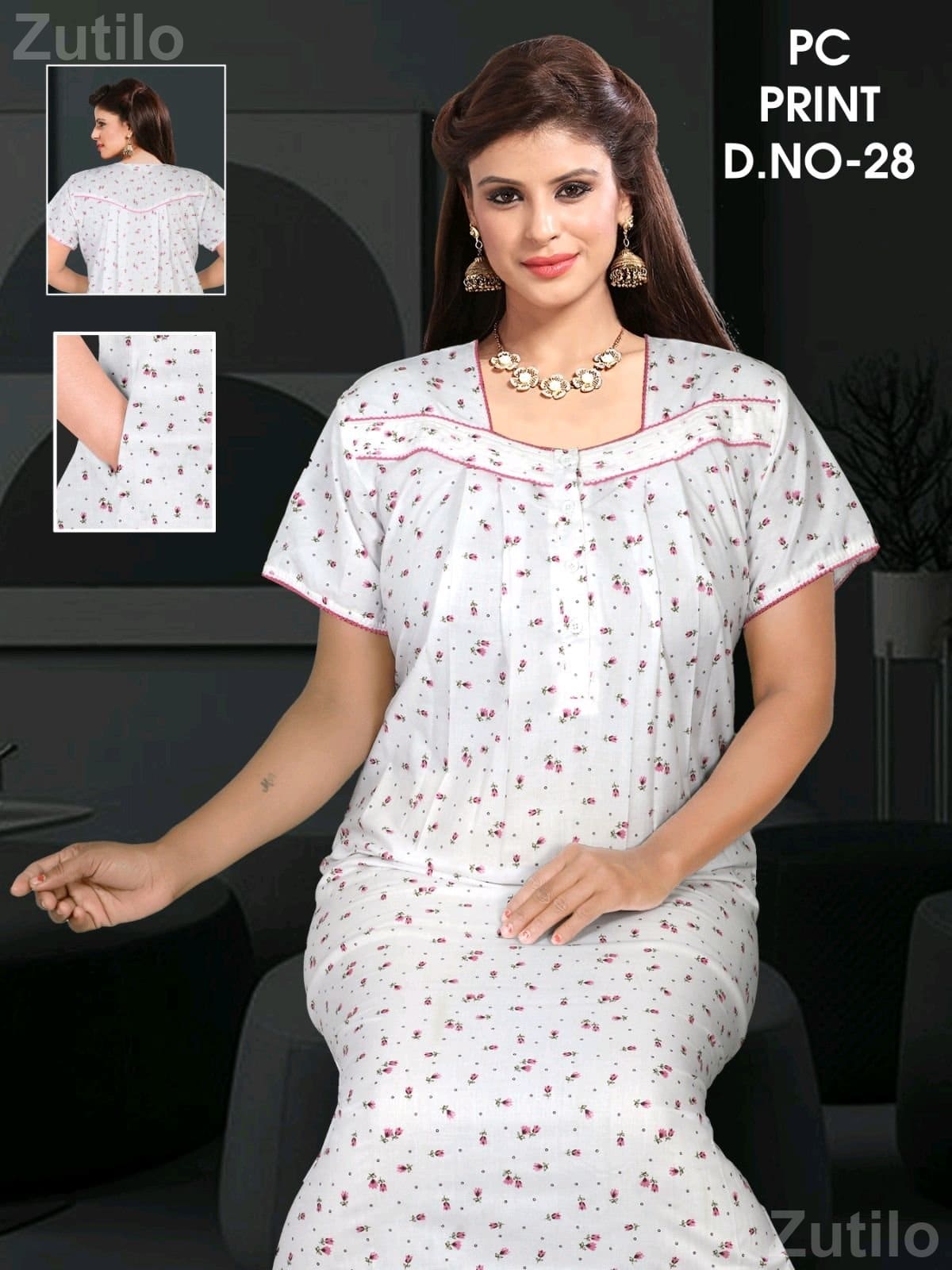 Women’s Printed Nighty XXL - મહિલાઓના કપડા - રાણપુર - Image 3