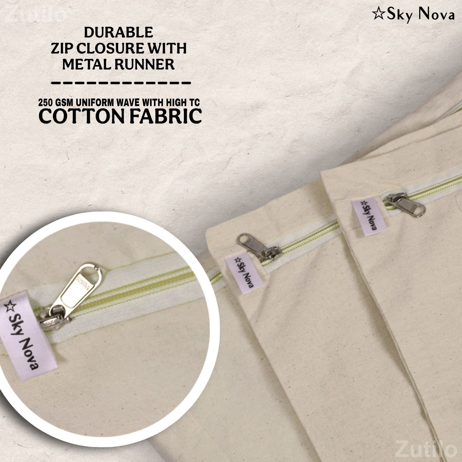 Cotton Saree Storage Bags Set of 12 Beige - કબાટ અને સ્ટોરેજ - રાણપુર - Image 3