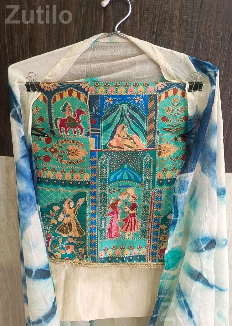 Women's Bandhani Cotton Dress Material Set - Women's Wear - Ranpur - Image 3