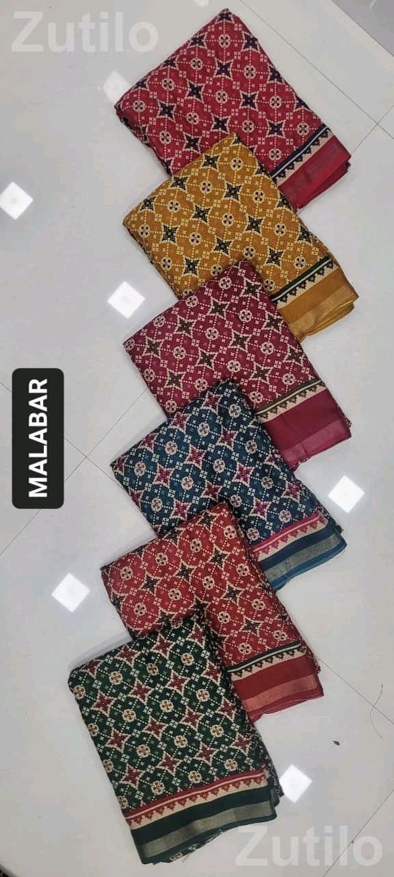 Printed Malabar Sarees and Dress Materials - Women's Wear - Ahmedabad City - Image 4