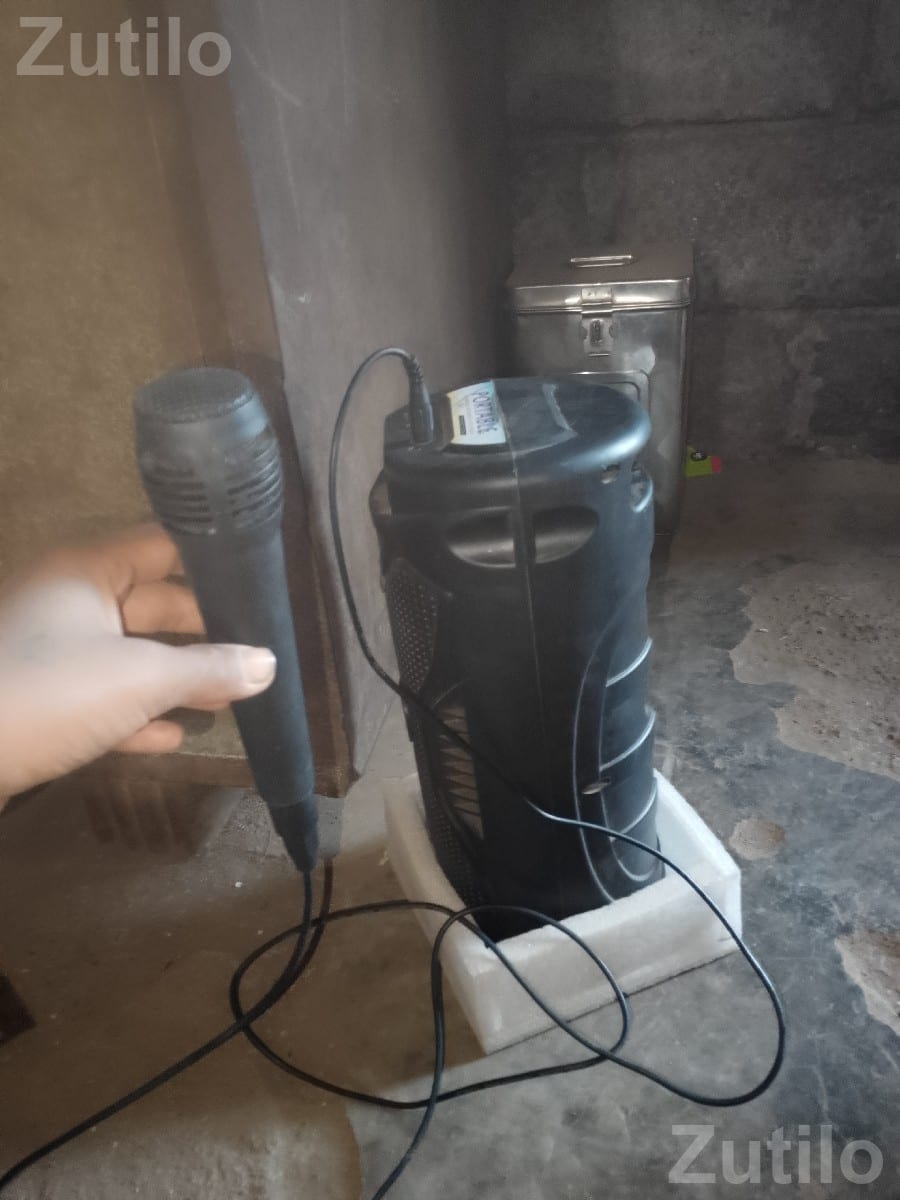 Portable Speaker with 2 Mics and Cable Portable Speaker with 2 Mics and Cable