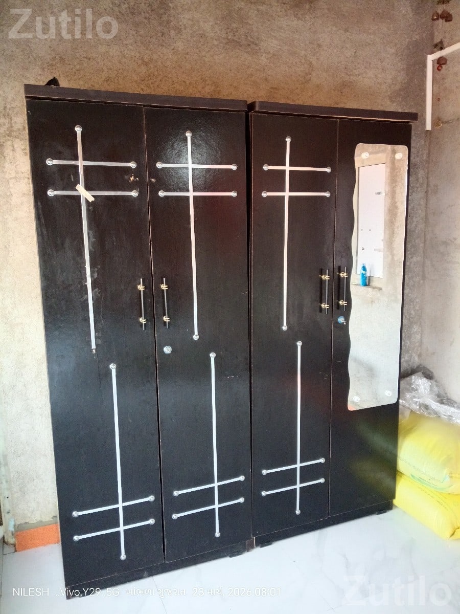 Four Door Cupboard with Mirror for Sale Four Door Cupboard with Mirror for Sale