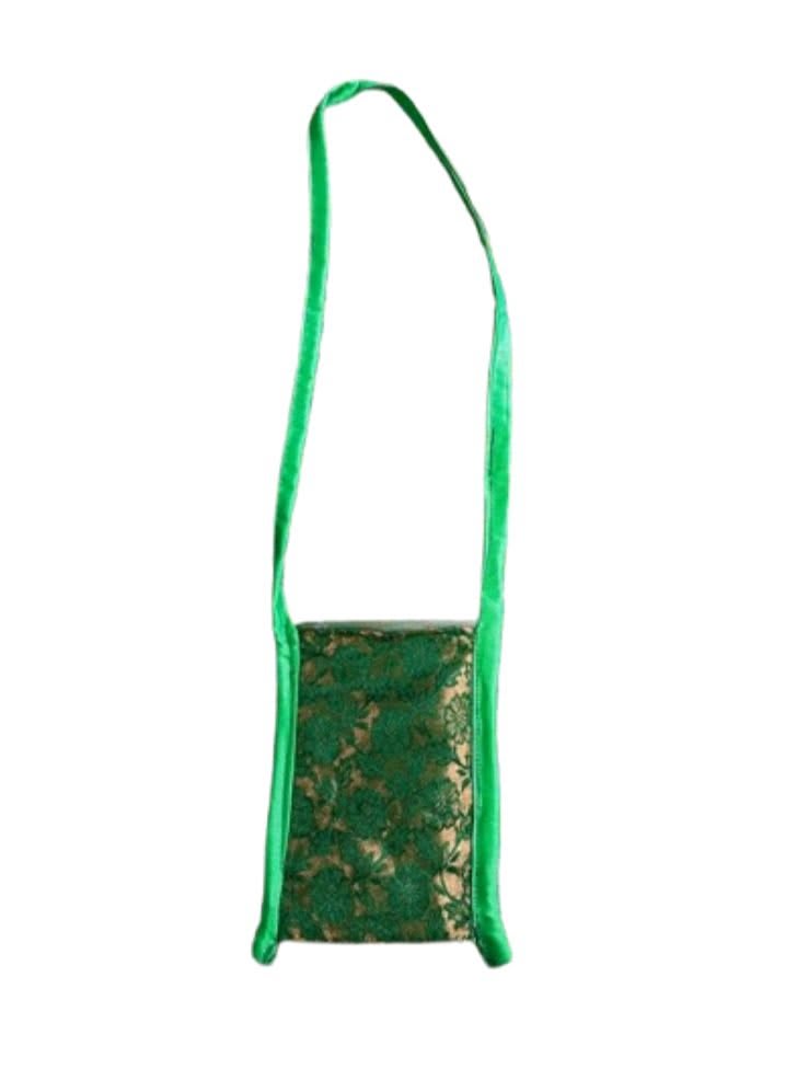 Green and Golden Mobile Sling Purse