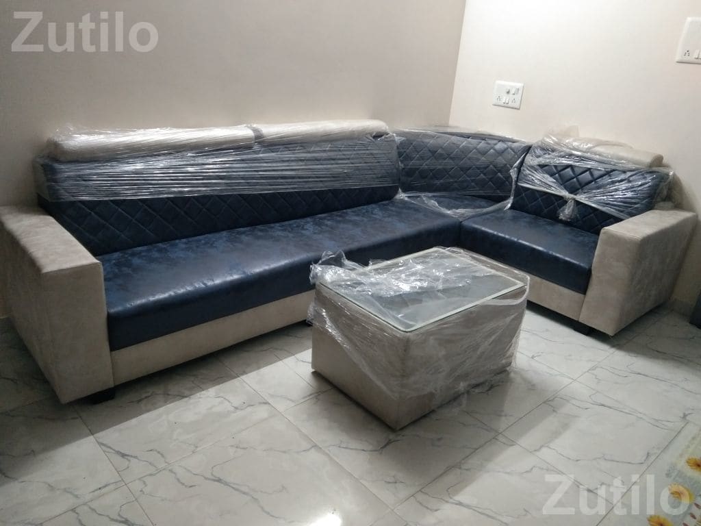 L Shape Sofa Set with Center Table - સોફા સેટ - મંડવી - Image 2
