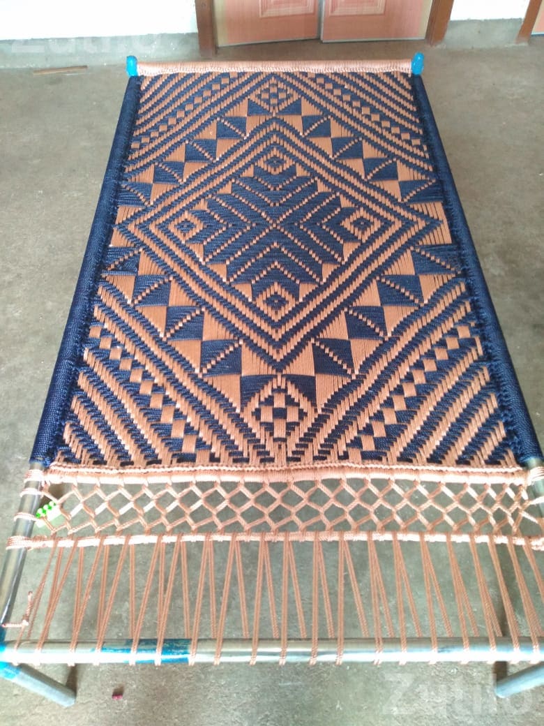 Traditional Woven Khatla Charpai Bed - પાંખા અને ગાદી - વાંકાનેર - Image 2