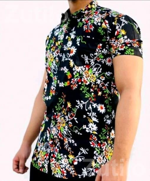 Men's Rayon Floral Short Sleeve Shirt - Men's Wear - Mundra - Image 5