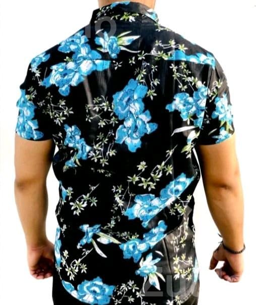 Men's Rayon Floral Short Sleeve Shirt - Men's Wear - Mundra - Image 4