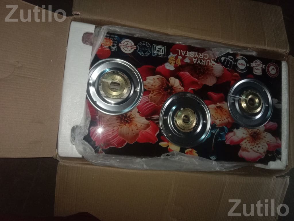 LPG Gas Sagdi 3 Burner Glass Top Stove - Gas Stoves / Induction Cookers - Lakhtar - Image 5