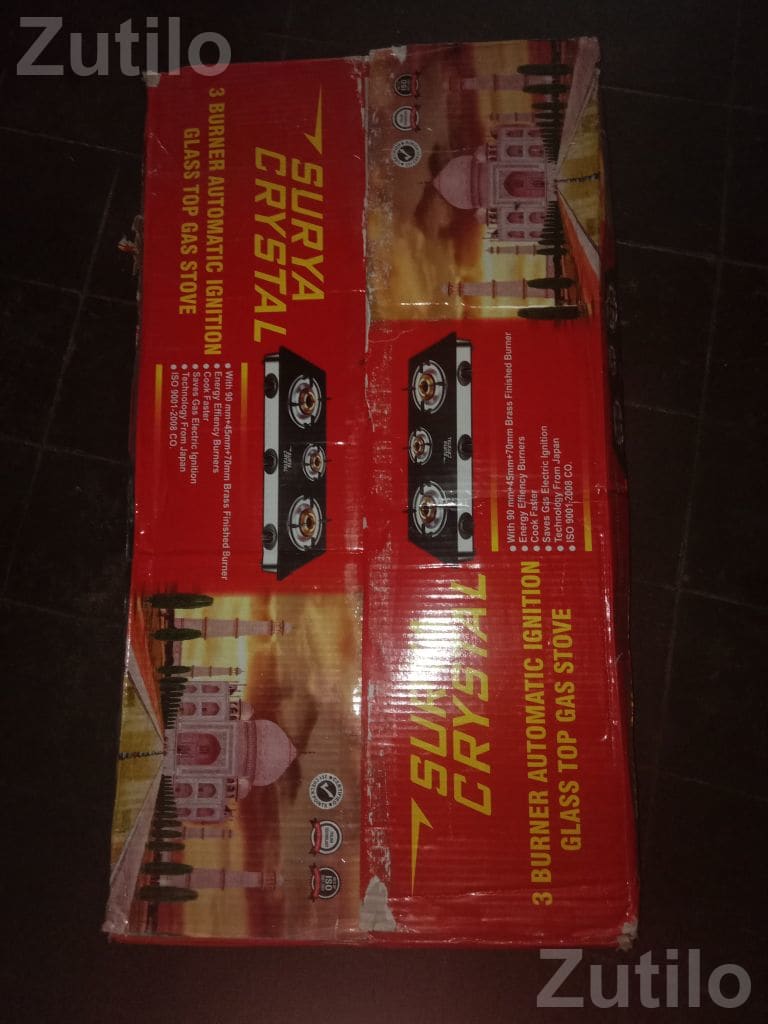 LPG Gas Sagdi 3 Burner Glass Top Stove - Gas Stoves / Induction Cookers - Lakhtar - Image 4