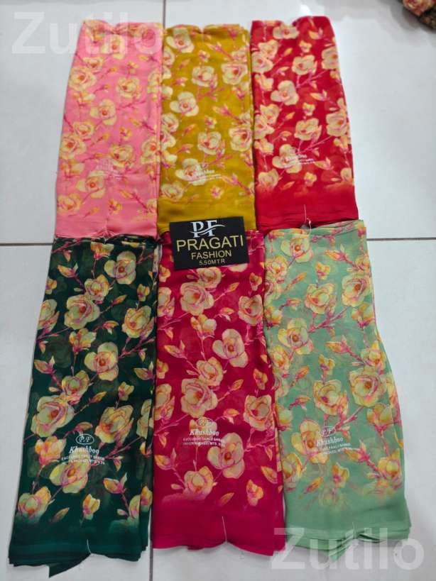 Printed Dress Material Fabric 5.5 Meter - મહિલાઓના કપડા - મુળી - Image 3