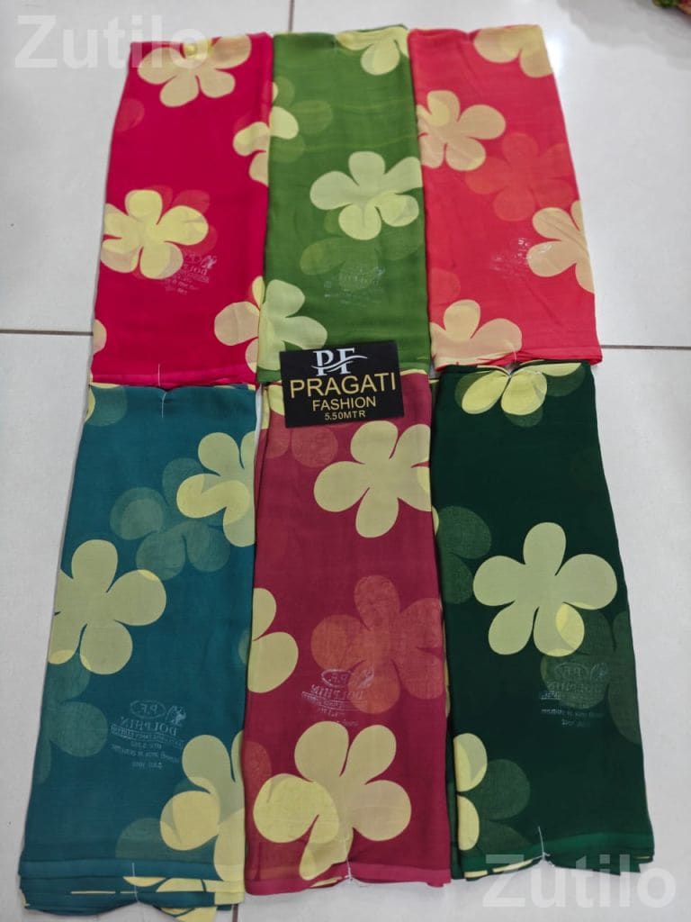 Printed Dress Material Fabric 5.5 Meter - મહિલાઓના કપડા - મુળી - Image 4