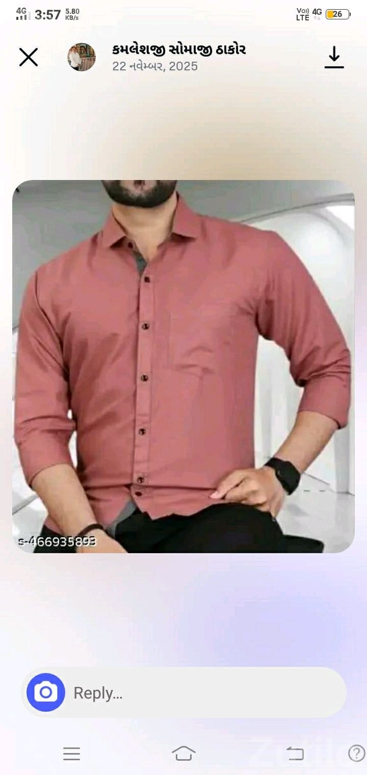 Men's Casual Full Sleeve Shirt Pink
