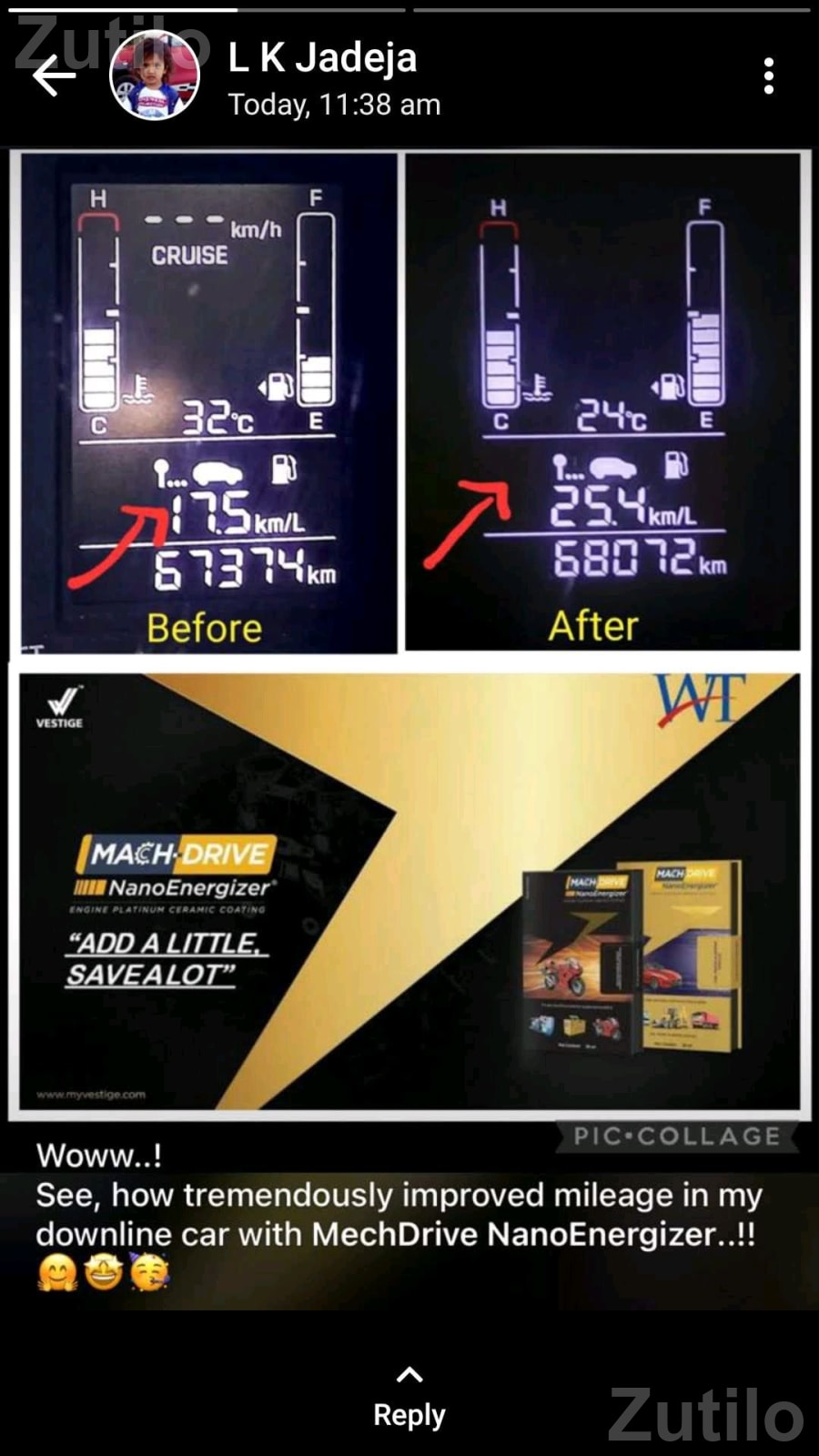 Nano Energizer Engine Oil Additive for Vehicles - ઓટો પાર્ટ્સ - રાજકોટ શહેર - Image 2