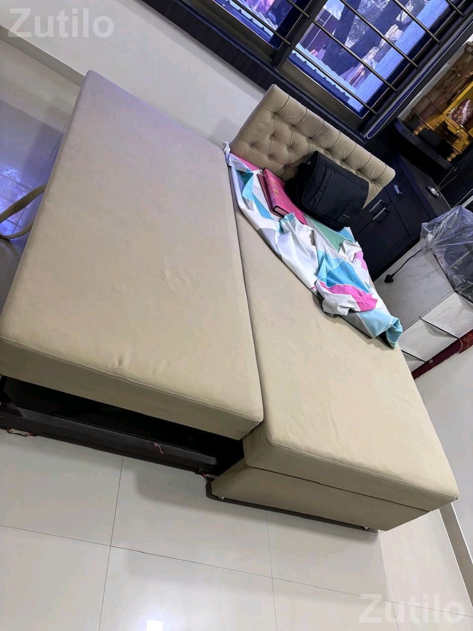 6x6 Sofa Bed with Upholstered Headboard - પાંખા અને ગાદી - રાજકોટ શહેર - Image 2