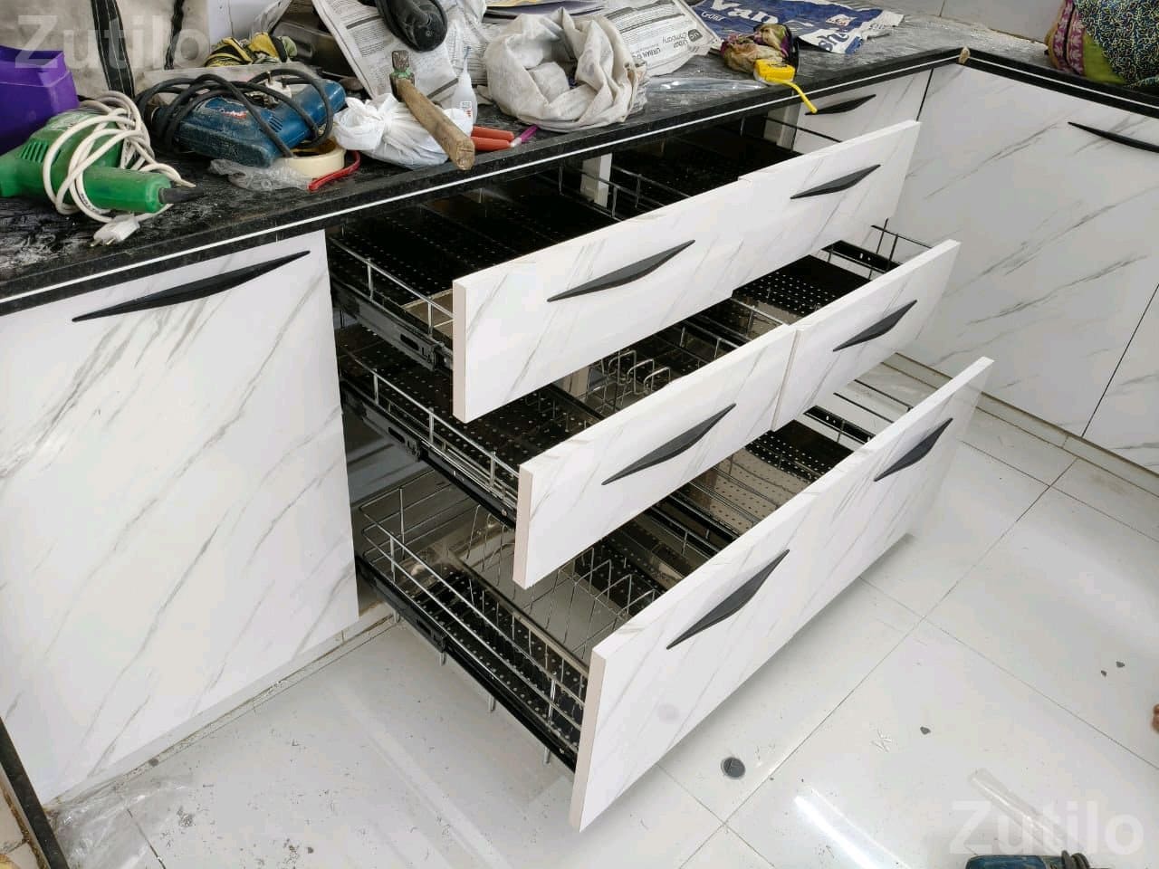 PVC Modular Kitchen and Storage Furniture - કબાટ અને સ્ટોરેજ - રાજકોટ શહેર - Image 2