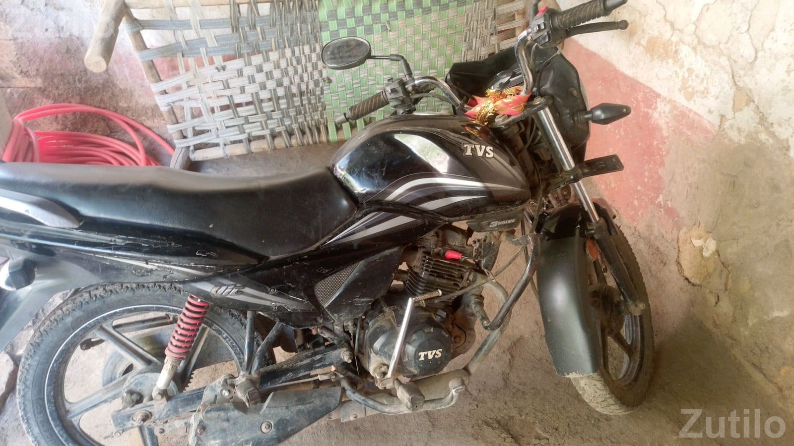 TVS Sport Black Motorcycle