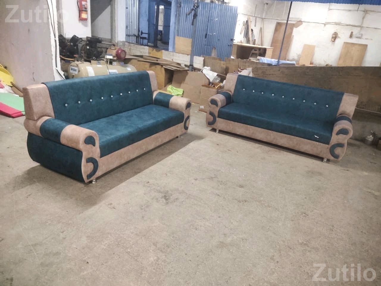 Brown Fabric Sofa Set 3 Plus 2 Seater - સોફા સેટ - અમરેલી - Image 5