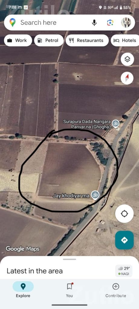 5 Vigha Agricultural Land for Sale in Ghogha