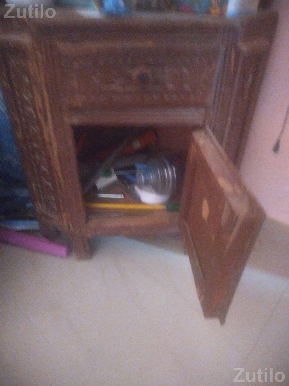 Two Compartment Wooden Showcase Cabinet