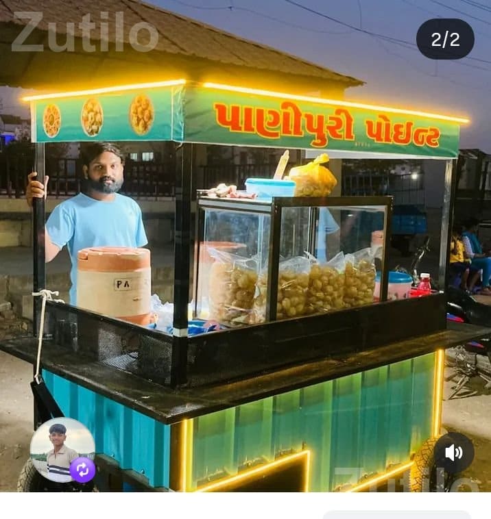 Pani Puri Street Food Cart Used 4 Months