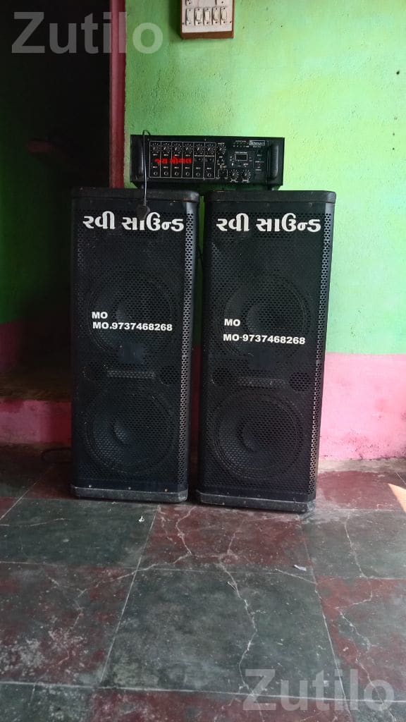 Used Sound System with 2 Speakers and Amplifier - Event Items - Kodinar - Image 2