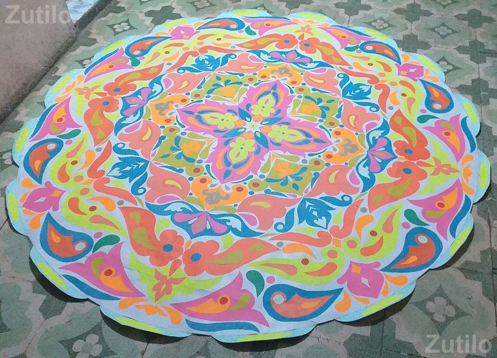Handmade Paper Rangoli Design Decoration