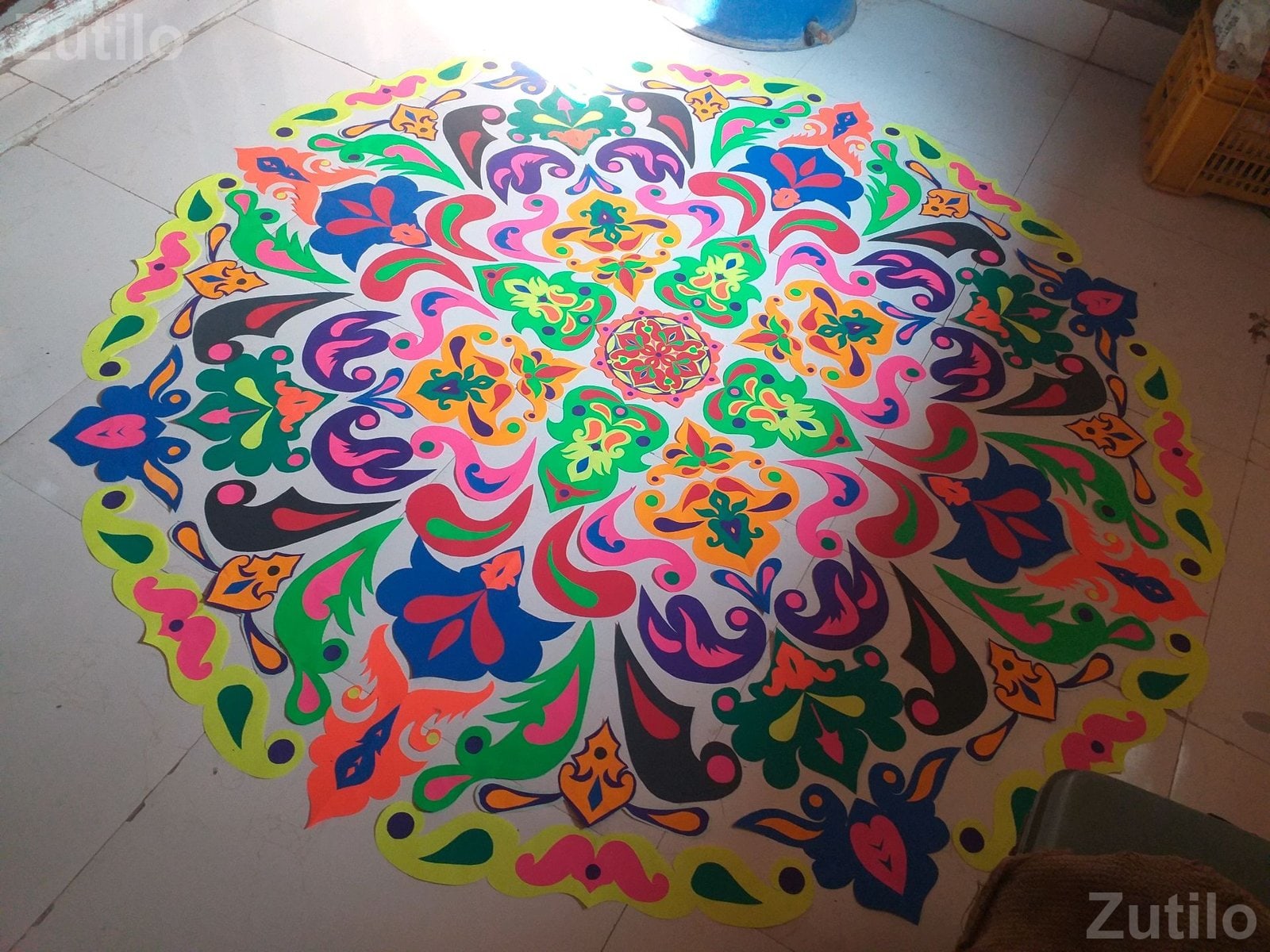 Handmade Paper Rangoli Design Decoration - Art & Craft Supplies - Kodinar - Image 3