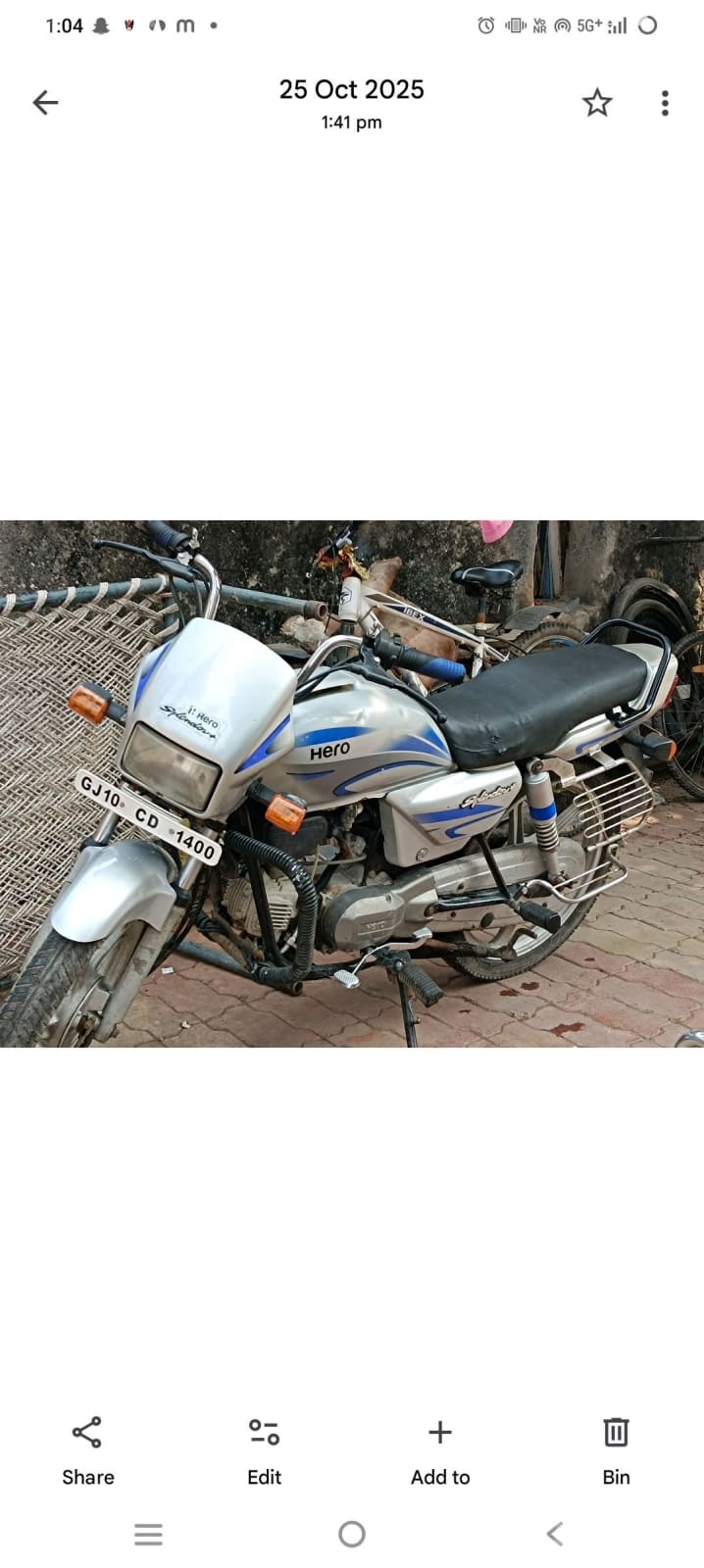 Hero Honda Splendor Plus Motorcycle - બાઇક્સ - જામજોધપુર - Image 3