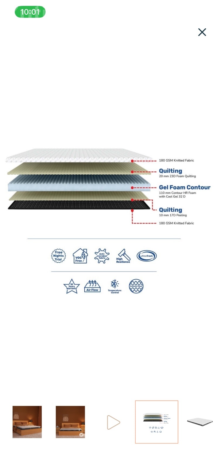 Mattress Queen Size 72*60 - પાંખા અને ગાદી - વડોદરા શહેર - Image 2