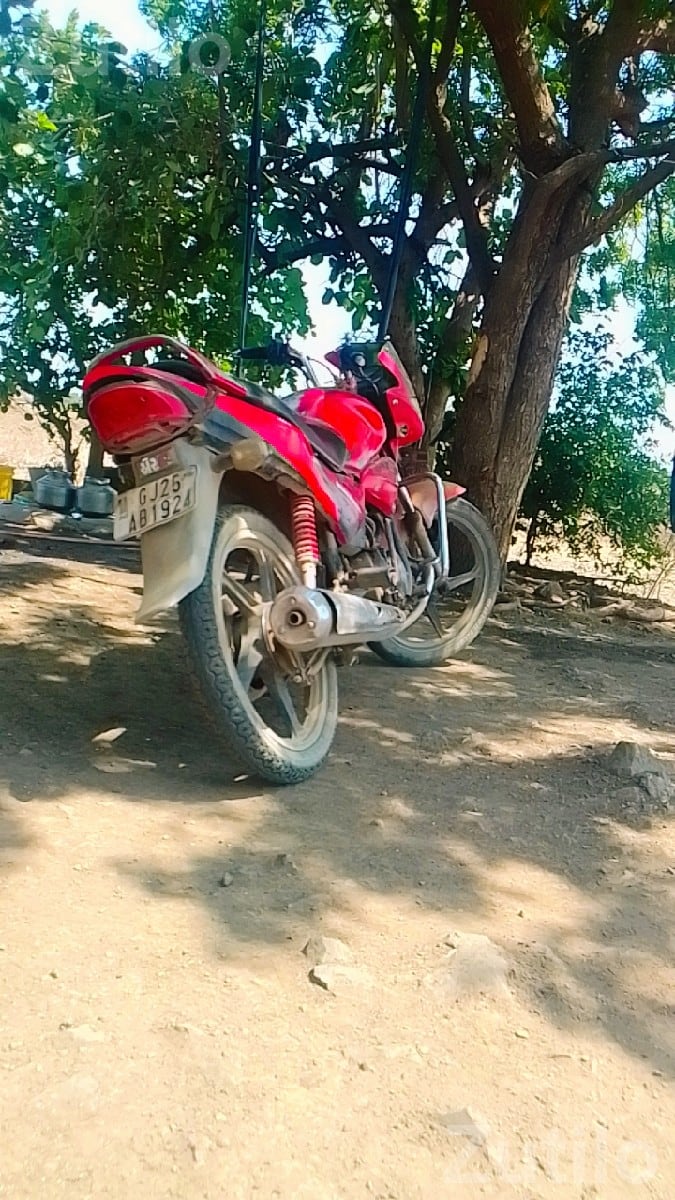 Red Motorcycle in Running Condition