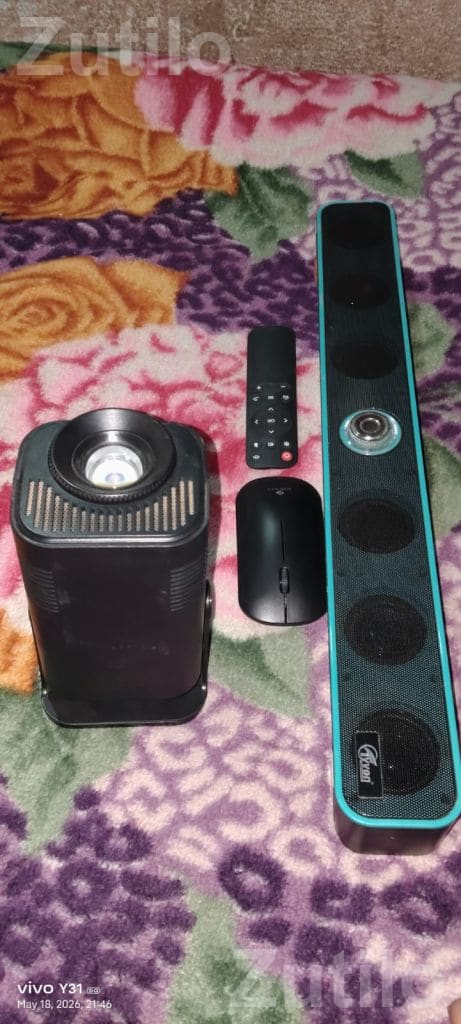 4K Projector with Remote, Wireless Mouse and Speaker - ઇલેક્ટ્રોનિક ઍક્સેસરીઝ - મહુવા - Image 2