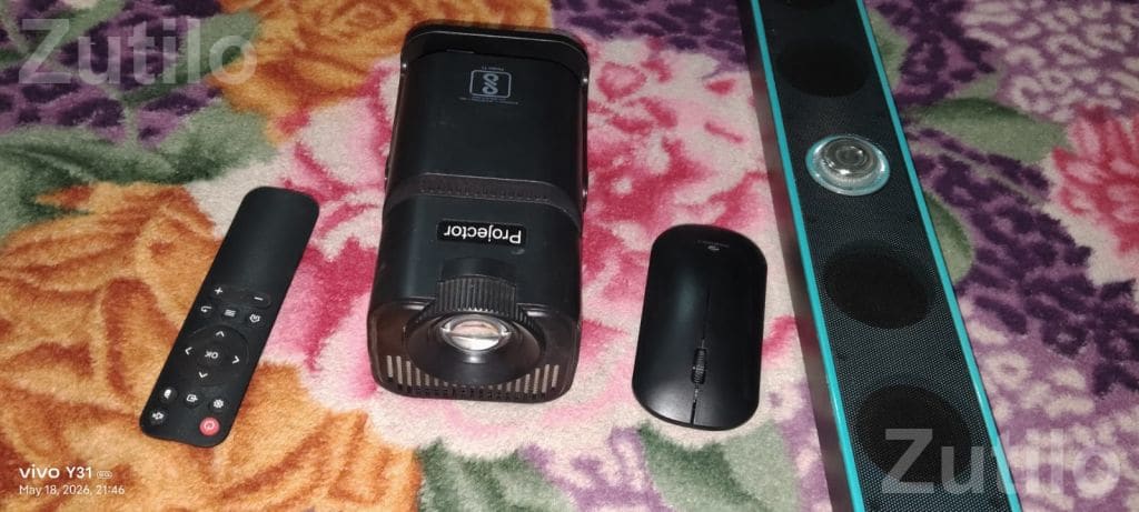 4K Projector with Remote, Wireless Mouse and Speaker - ઇલેક્ટ્રોનિક ઍક્સેસરીઝ - મહુવા - Image 4