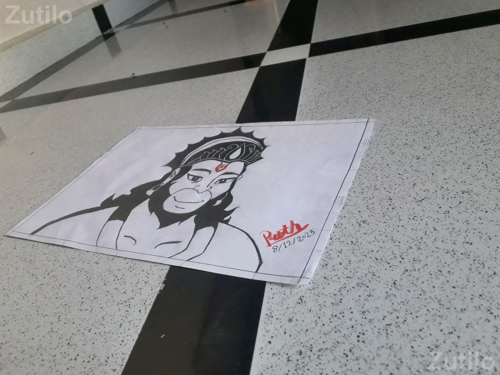 Hanumanji Drawing Artwork Hanumanji Drawing Artwork