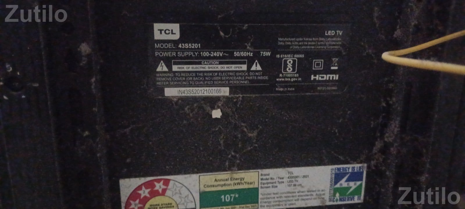 Tcl 43s5201  led smart tv - TVs - Ahmedabad City - Image 2