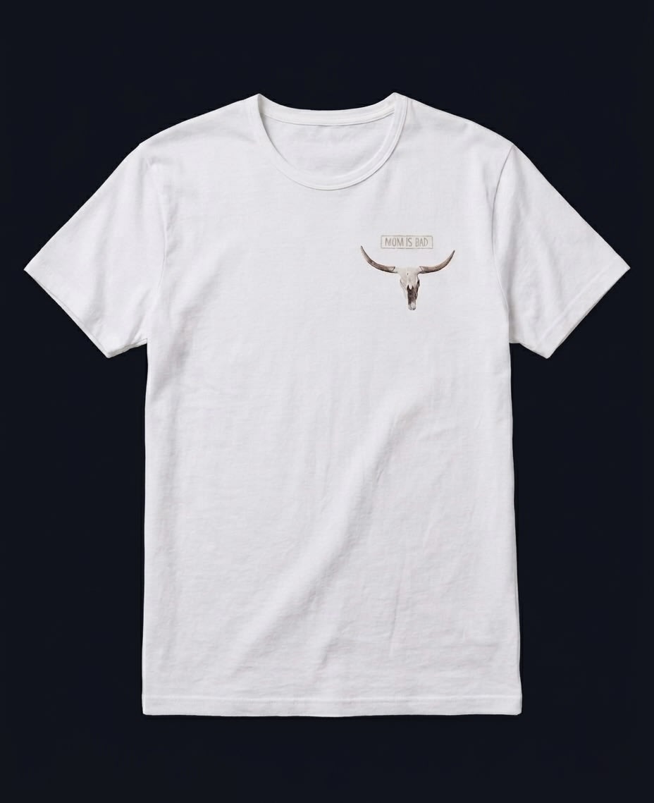 T-Shirt Skull Klein Weiß