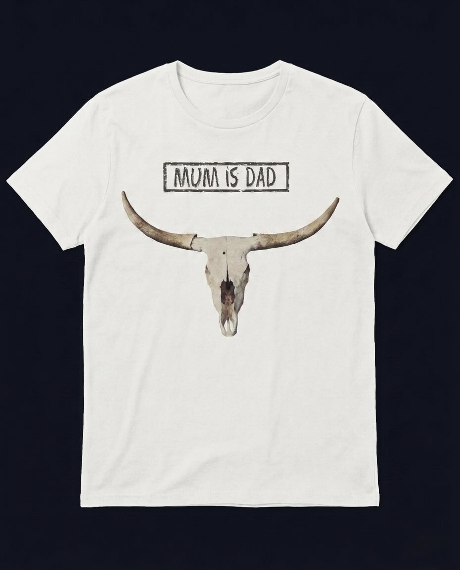 T-Shirt Skull Groß Weiß