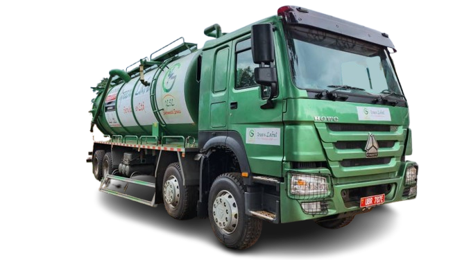 Liquid waste tanker truck