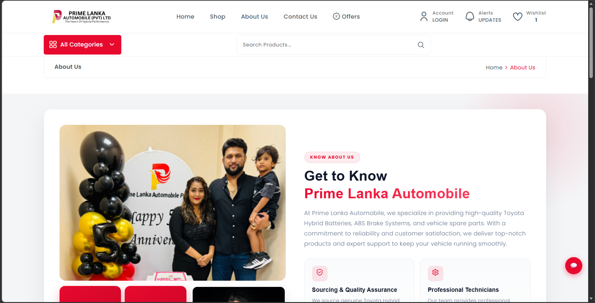 Prime Lanka Automobile - eCommerce