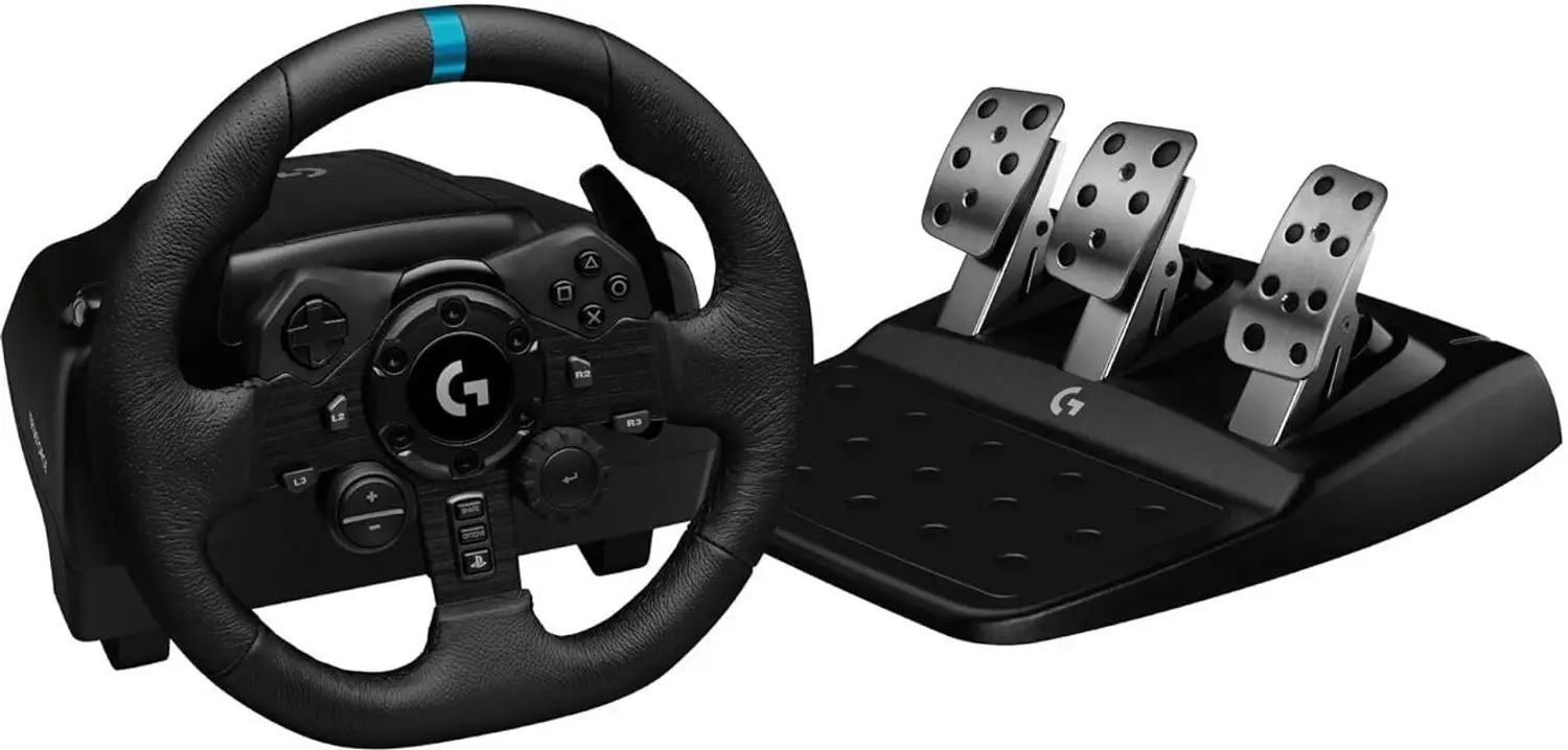 Logitech G923 TRUEFORCE Playstation Edition Gaming Steering Wheel, Real Driving Simulator with 900° Rotation with Dual-Motor Vibrating Force Feedback 2