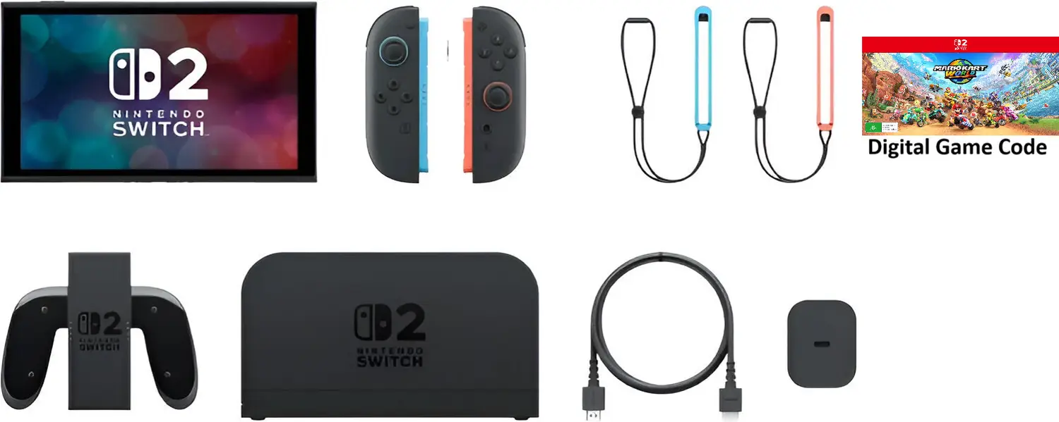 NINTENDO Switch 2 Gaming Console | The Ultimate 3-in-1 Gaming Powerhouse| Next Version | Play:Handheld or TV, Tabletop With 4K HDR | Built-in GameChat & Video Chat 256 GB with Joy-Con 2 with Magnetic Snap, Smart & Super Portable, Best Value for Gamers 2