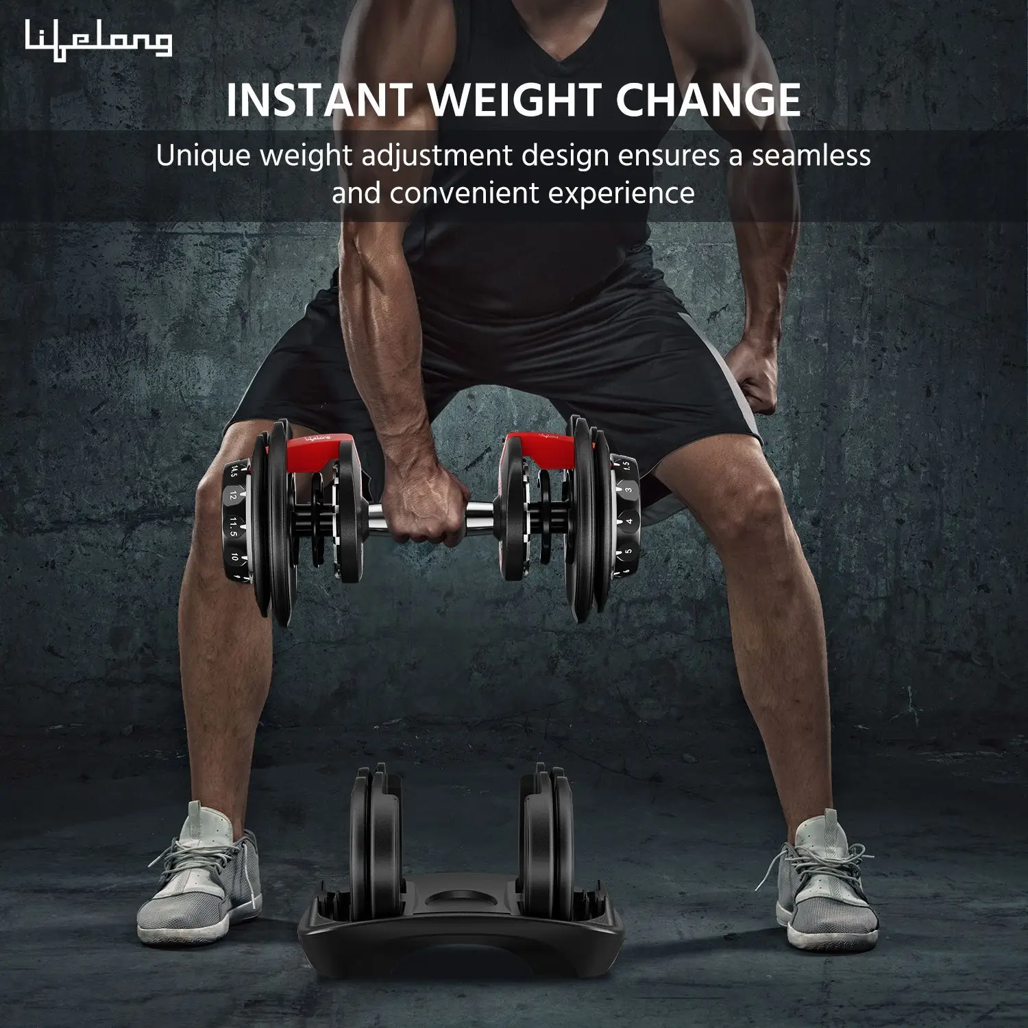 Lifelong Adjustable Dumbbells| Home Gym Equipment for Fitness | Gym Dumbbells Adjustable Dumbbell 3