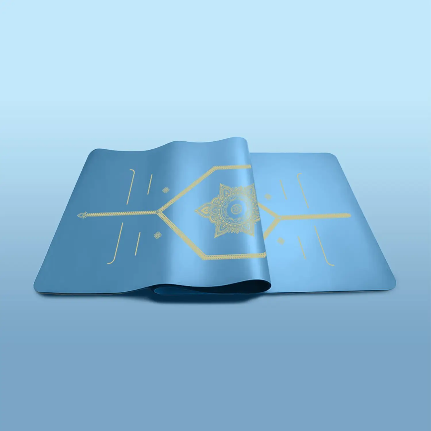 COCKATOO Super Premium 5.5 MM Pure Natural Rubber Non Slip, Sweat Absorbent Yoga Mat Blue 5.5 mm Yoga Mat