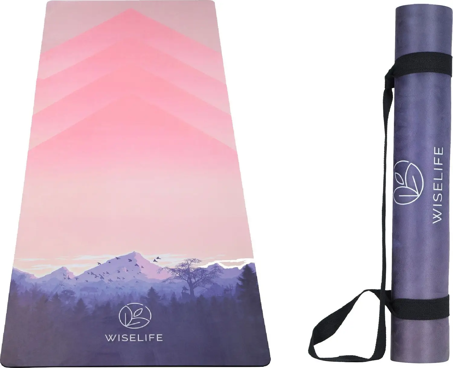 Wiselife Suede & Natural Rubber Multicolor 5 mm Yoga Mat