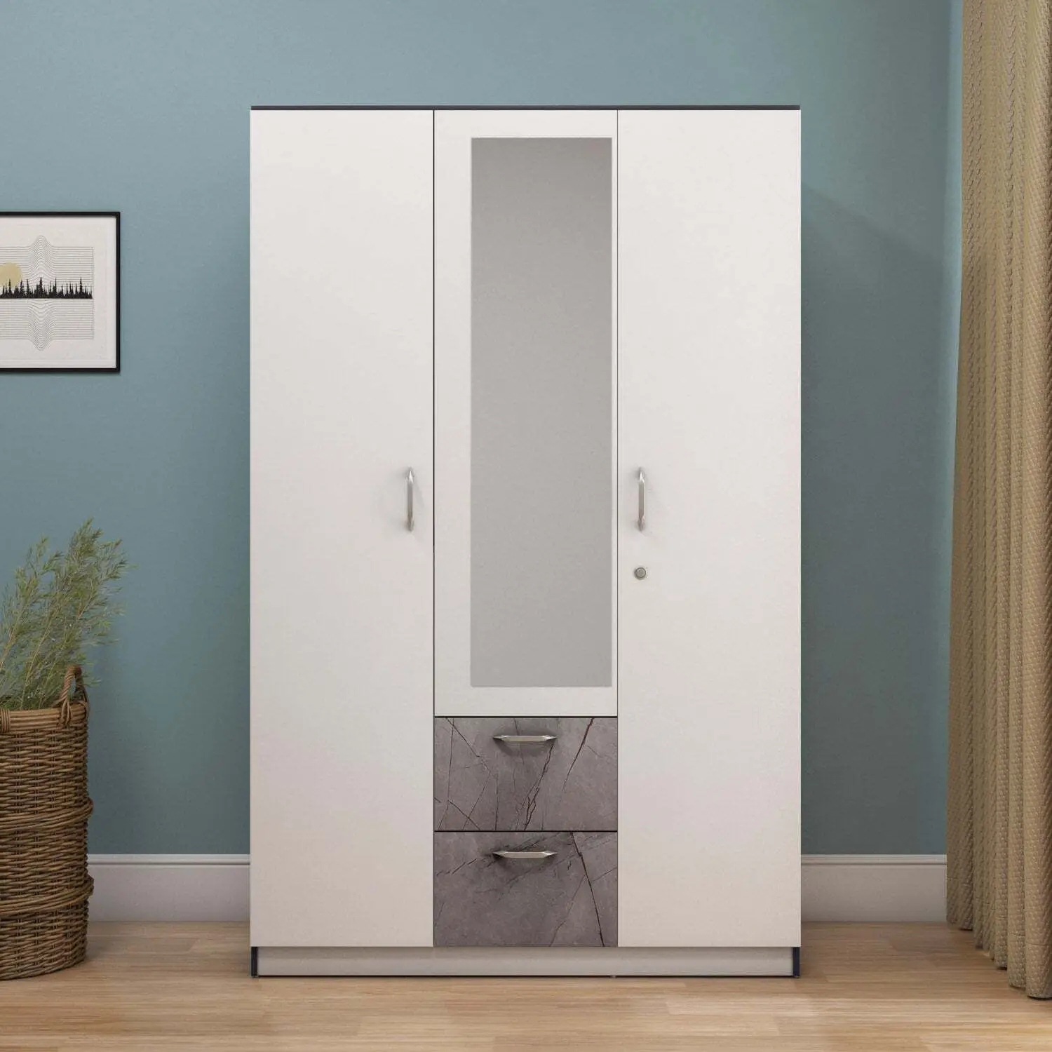 Nilkamal Marbito Engineered Wood 3 Door Wardrobe 2