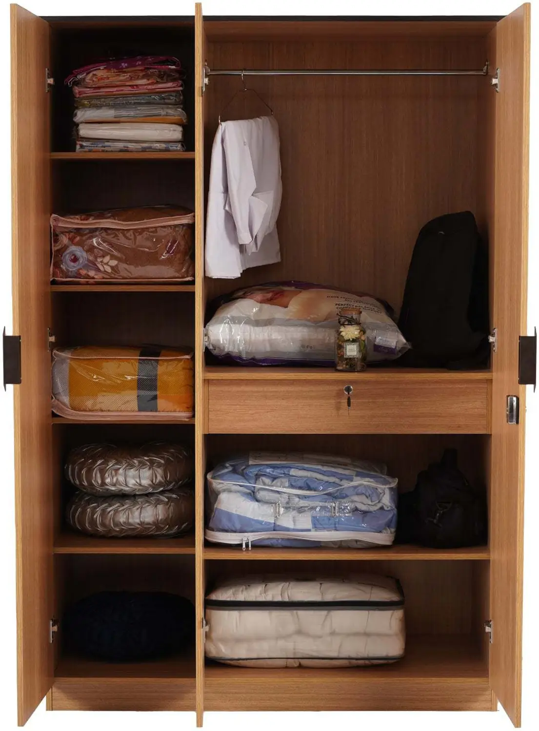 Nilkamal Milford Engineered Wood 3 Door Wardrobe 2
