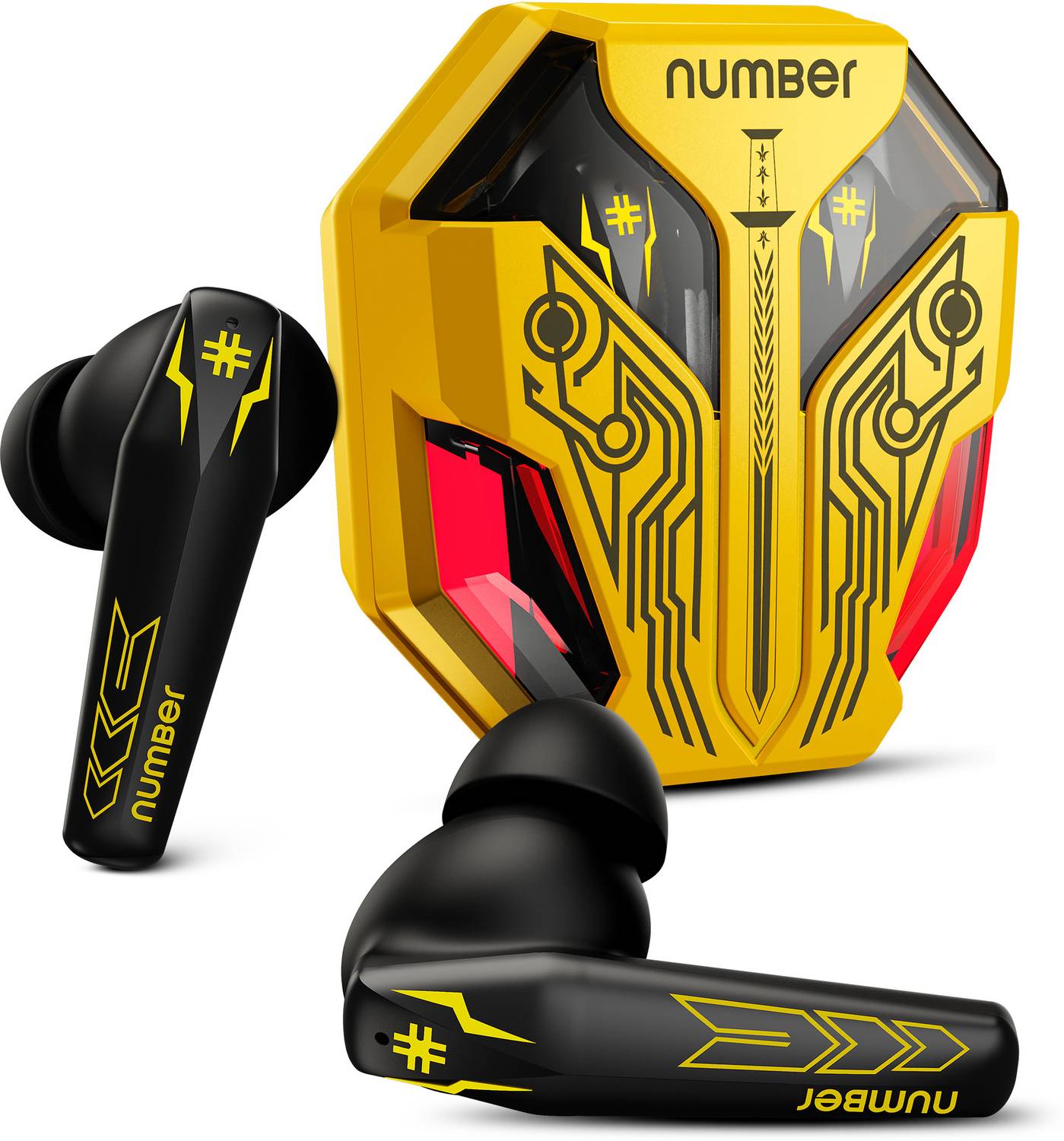 Number Super Buds Pro GT99 Dual Pair, 4 Mic ENC Gaming RGB TWS,35ms Latency,70H Battery Bluetooth