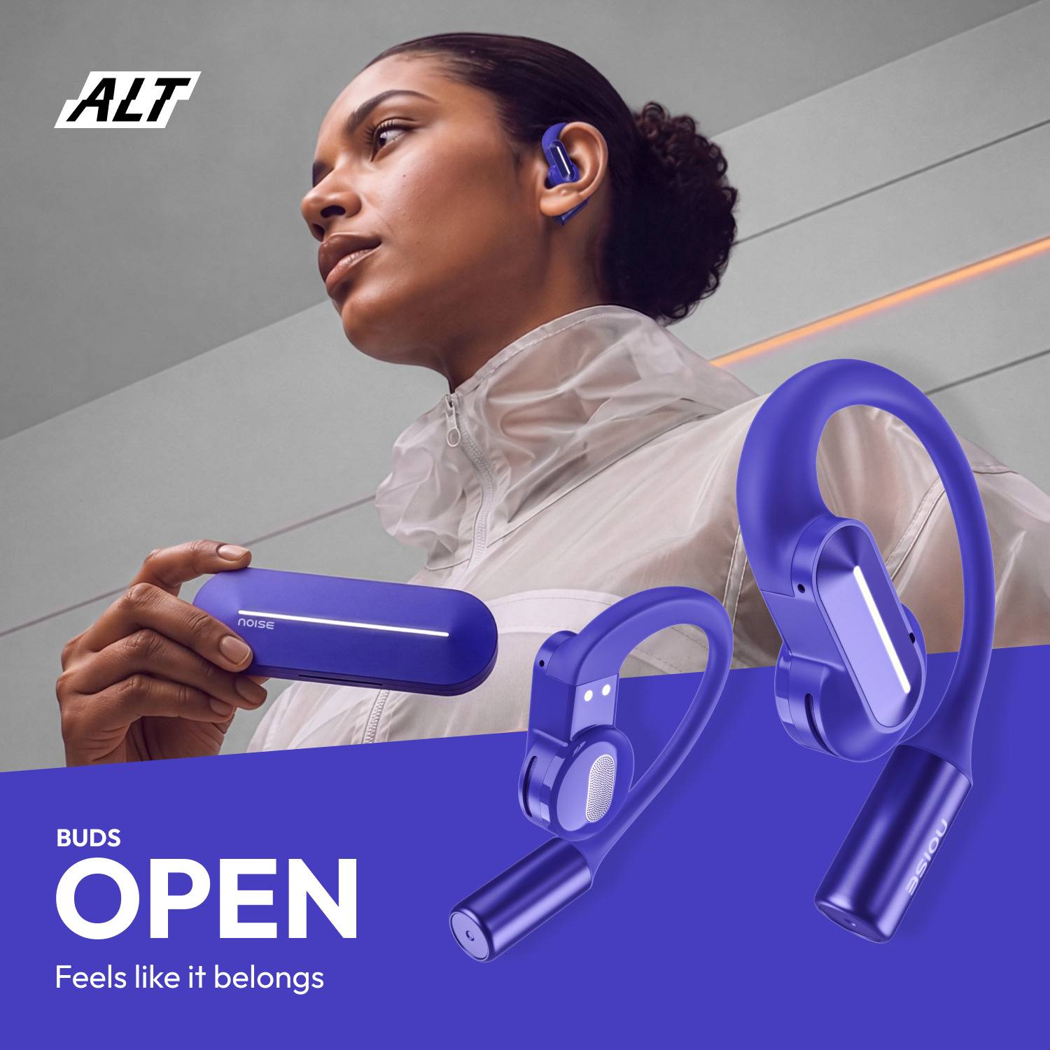 Noise ALT Buds Open with 35 Hrs Playtime, Quad-Mic AI ENC, Hi-Res, LHDC & Dynamic EQ Bluetooth 2