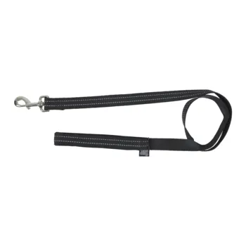 LAISSE POIGNEE CONFORT REFLECHISSANTE ESSENTIEL- 120*2,5CM NOIR