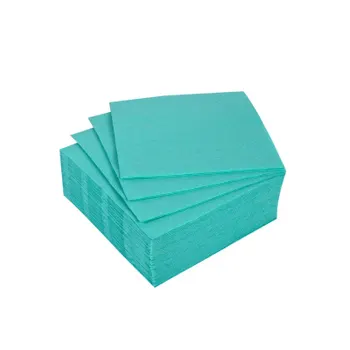 SET DE 40 SERVIETTES COCKTAIL MICROGAUFRÉES 2 PLIS 25*25CM VERT MENTHE